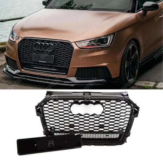 Audi A1/S1 Facelift 2015 - 2018 RS1 Style Gloss Black Honeycomb Grille
