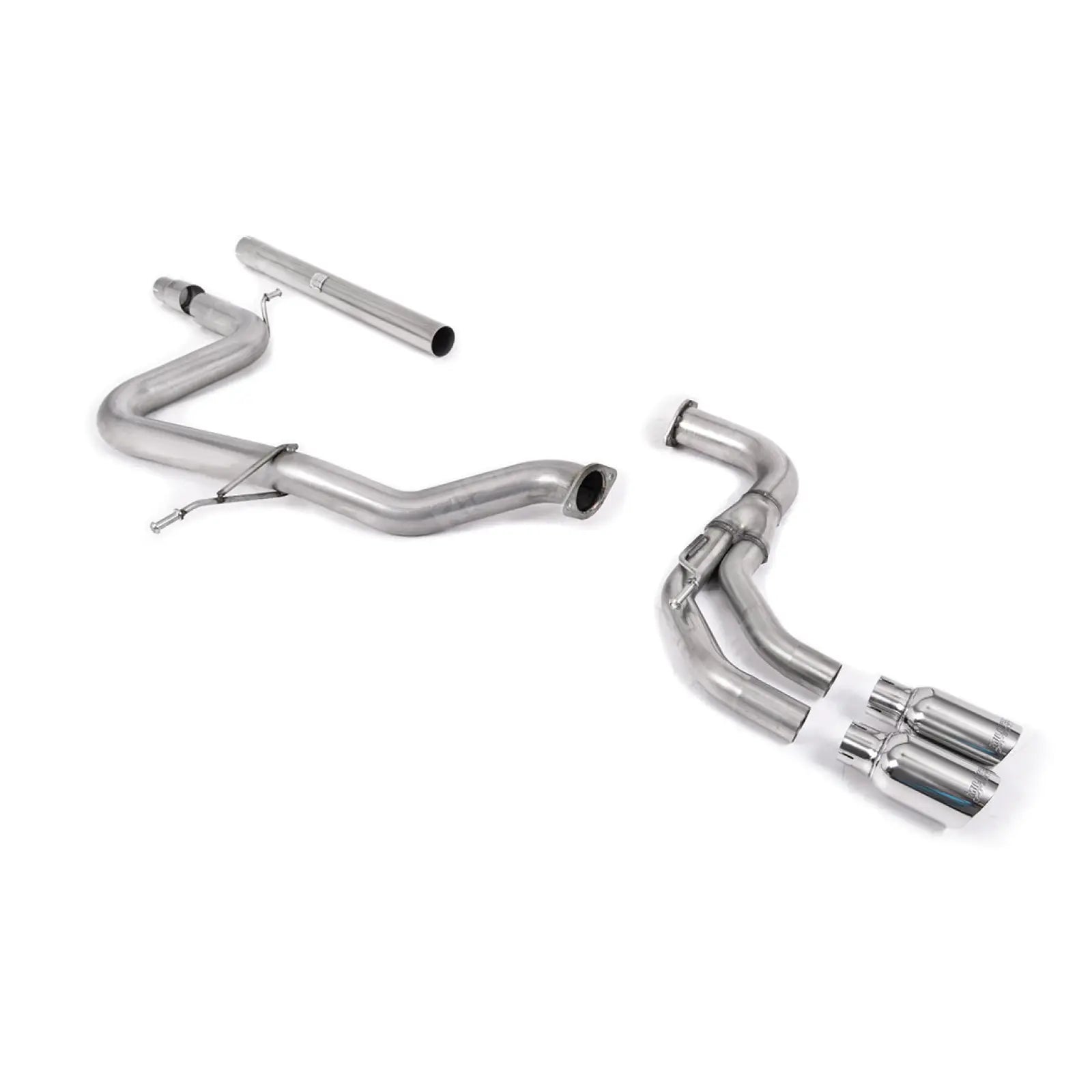 Audi A3 8V 2.0TDI 184PS 2013-2020 Milltek Sport Cat Back Exhaust System Non Resonated - (Louder) Polished Tips Exhaust