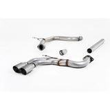 Audi A3 8V 2.0TDI 184PS 2013-2020 Milltek Sport Cat Back Exhaust System Non Resonated - (Louder) Titanium Tips Exhaust