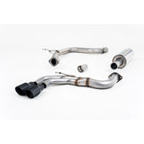 Audi A3 8V 2.0TDI 184PS 2013-2020 Milltek Sport Cat Back Exhaust System Resonated - (Quieter) EC Approved Ceakote Black