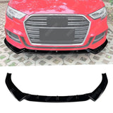 Audi A3 8V Facelift 2017-2020 Standard Models Front Splitter In Gloss Black Front Splitter