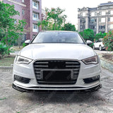 Audi A3 8V Pre Facelift 2013-2016 Standard Models Front Splitter In Gloss Black Front Splitter