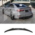 Audi A3 8V Saloon 2014 - 2020 RS3 Style Rear Spoiler Gloss Black
