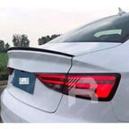 Audi A3 8V Saloon 2014 - 2020 S3 Style Rear Spoiler Lip Gloss Black