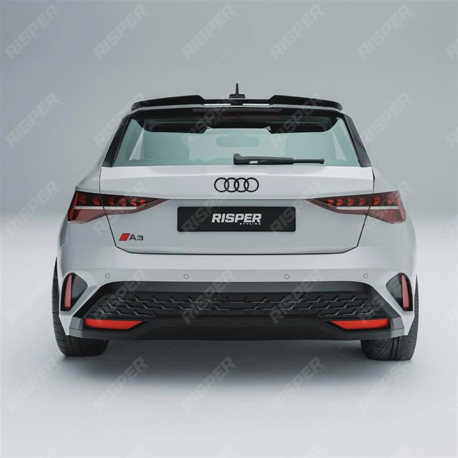 Audi A3 8Y Sport Back 2021+ V2 Spoiler Cap In Gloss Black Spoiler