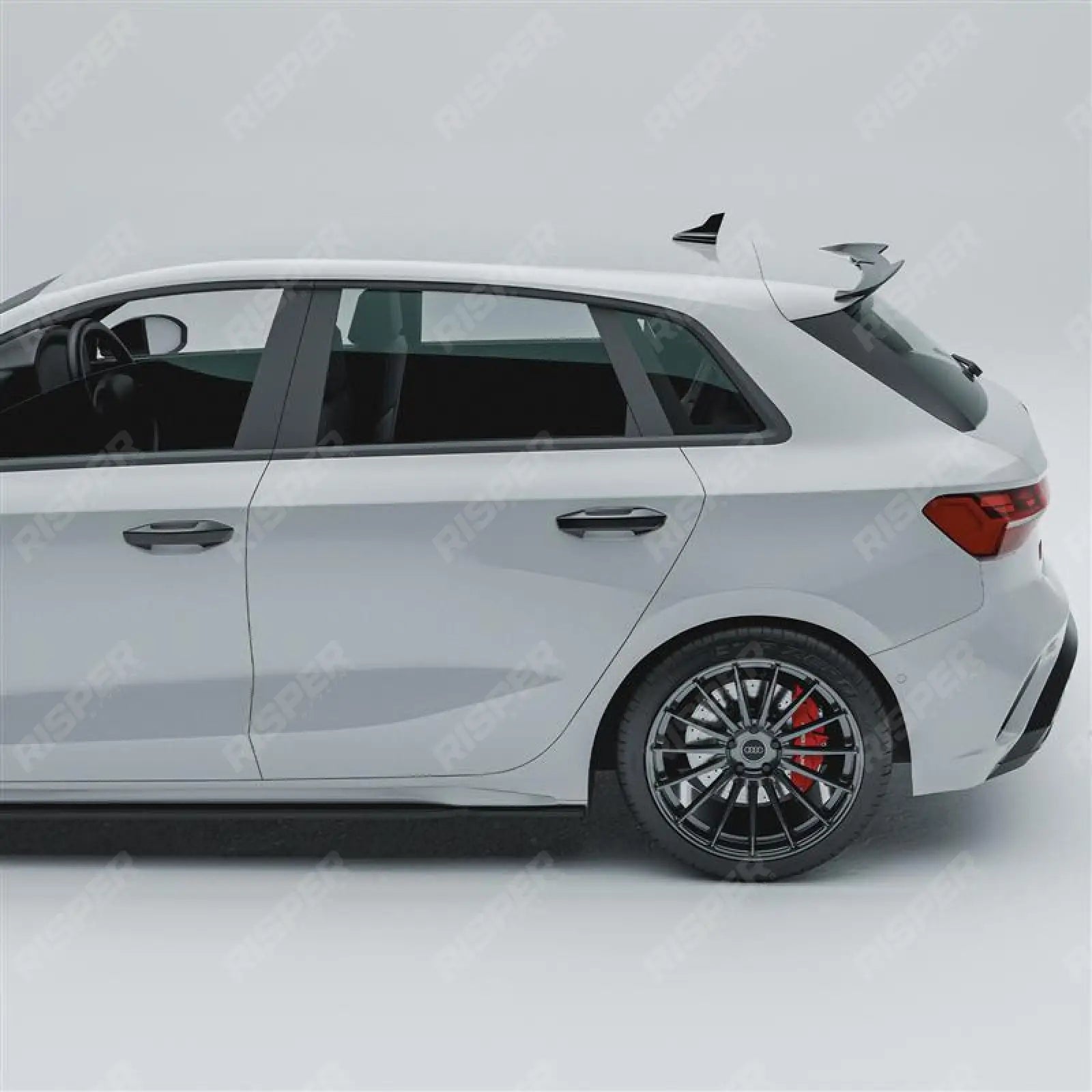 Audi A3 8Y Sport Back 2021+ V2 Spoiler Cap In Gloss Black Spoiler