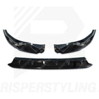 Audi A3 8Y Hatch & Saloon 2021+ Gloss Black Front Splitter Lip