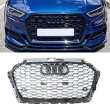 Audi A3/S3 8V 2017 - 2020 RS3 Style Gloss Black Honeycomb Grill