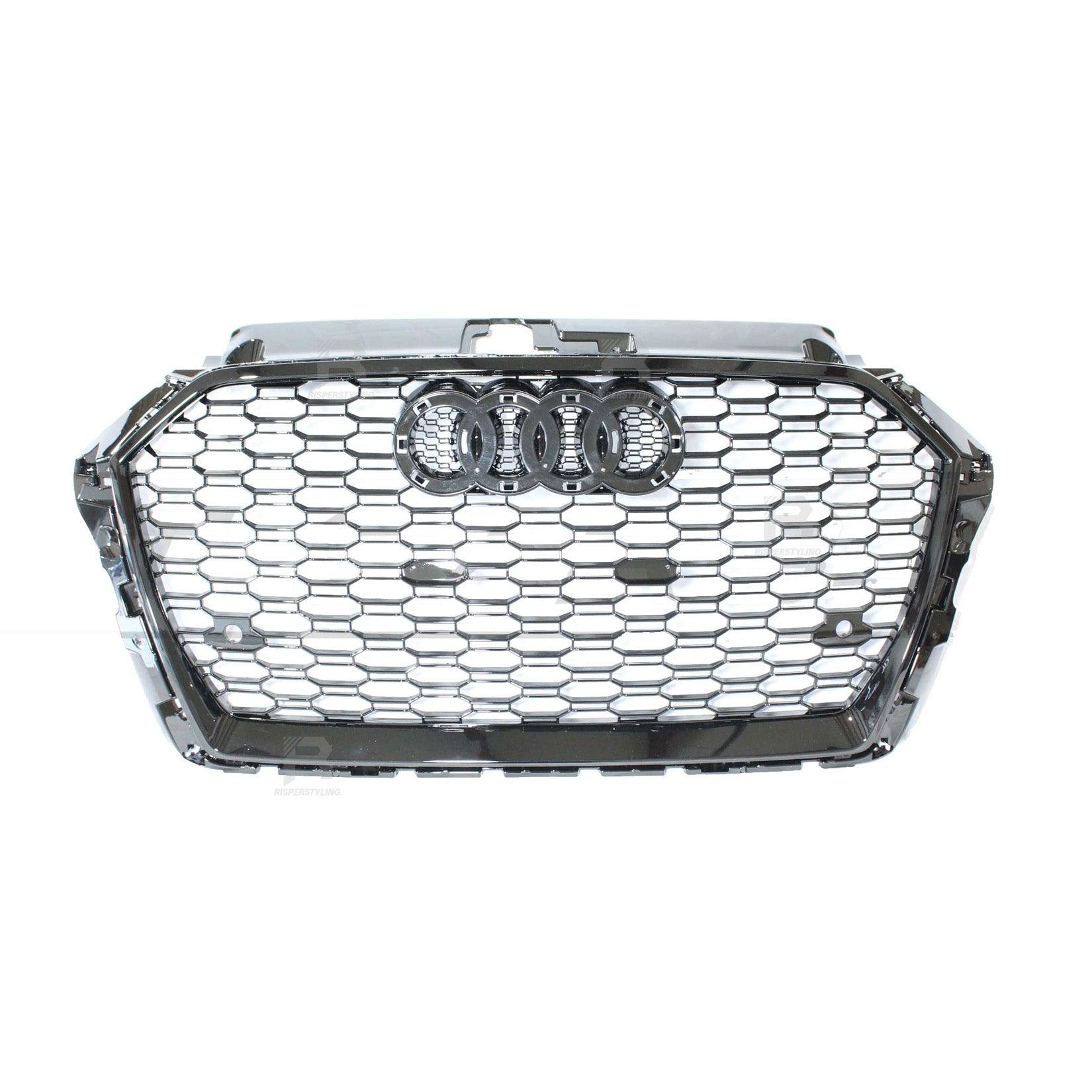Audi A3/S3 8V 2017 - 2020 RS3 Style Gloss Black Honeycomb Grill