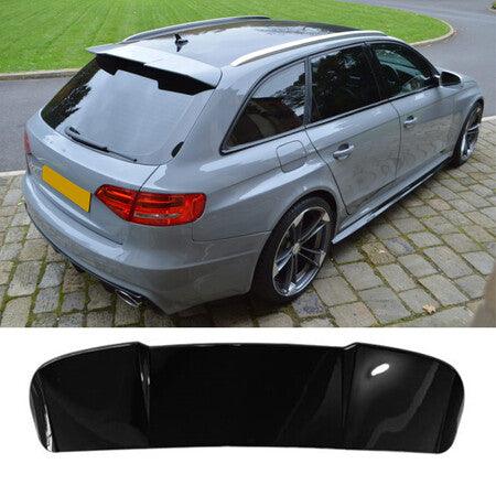 AUDI A4 AVANT ESTATE (B8) 2008 - 2016 RS4 LOOK REAR WING SPOILER IN GLOSS BLACK