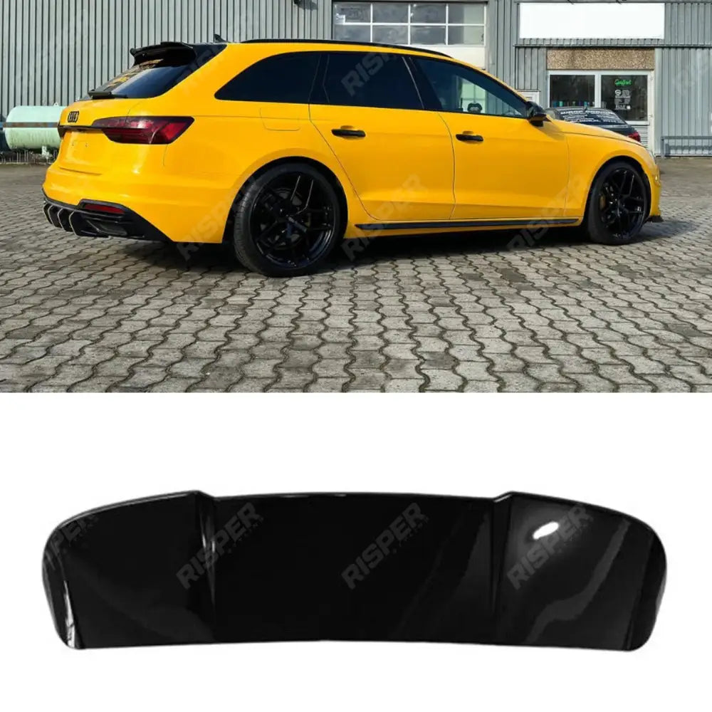 AUDI A4 AVANT ESTATE (B9) 2017-2019 RS4 LOOK REAR WING SPOILER IN GLOSS BLACK Spoiler