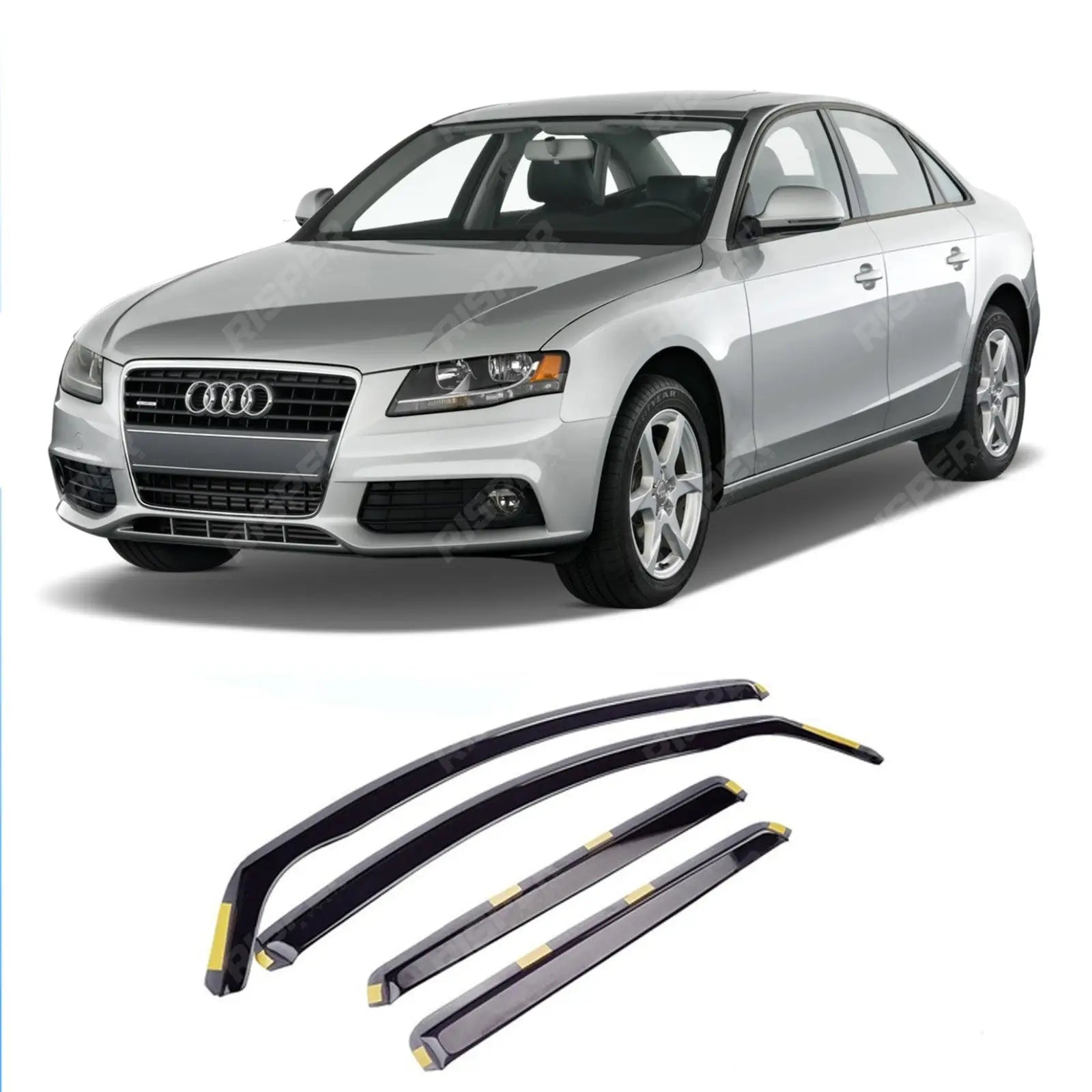 Audi A4 B8 2009 - 2016 STX Dark Smoke 4PC Internal Wind Deflectors Main image