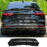 AUDI A4 B9 FACELIFT 2019-2024 REAR VALANCE IN GLOSS BLACK Diffuser