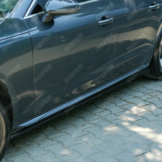 Audi A4 B9 Facelift 2019-2024 Side Skirts Set In Gloss Black Side Skirts