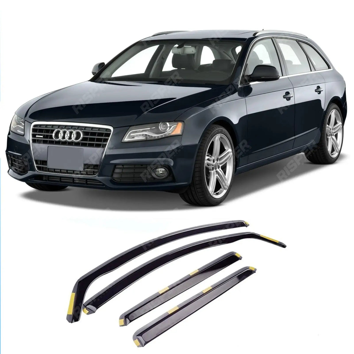 Audi A4 Estate/Avant B8 2009 - 2016 STX Dark Smoke 4PC Internal Wind Deflectors