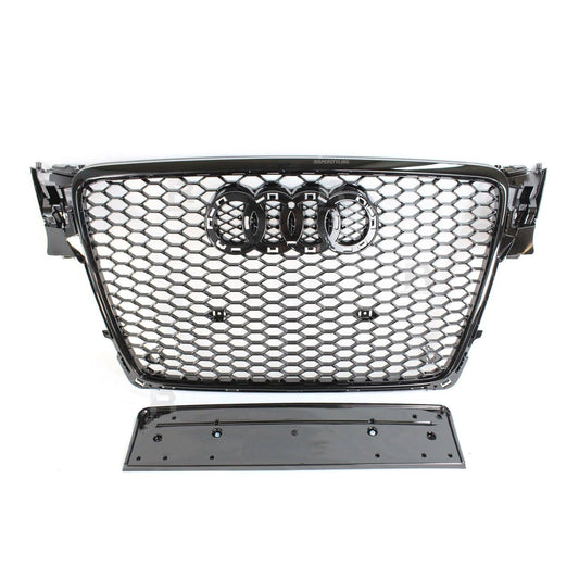Audi A4 / S4 B8 2008 - 2012 RS4 Style Gloss Black Honeycomb Grill