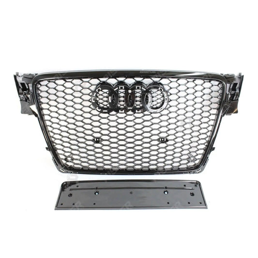Audi A4 / S4 B8 2008 - 2012 RS4 Style Gloss Black Honeycomb Grill