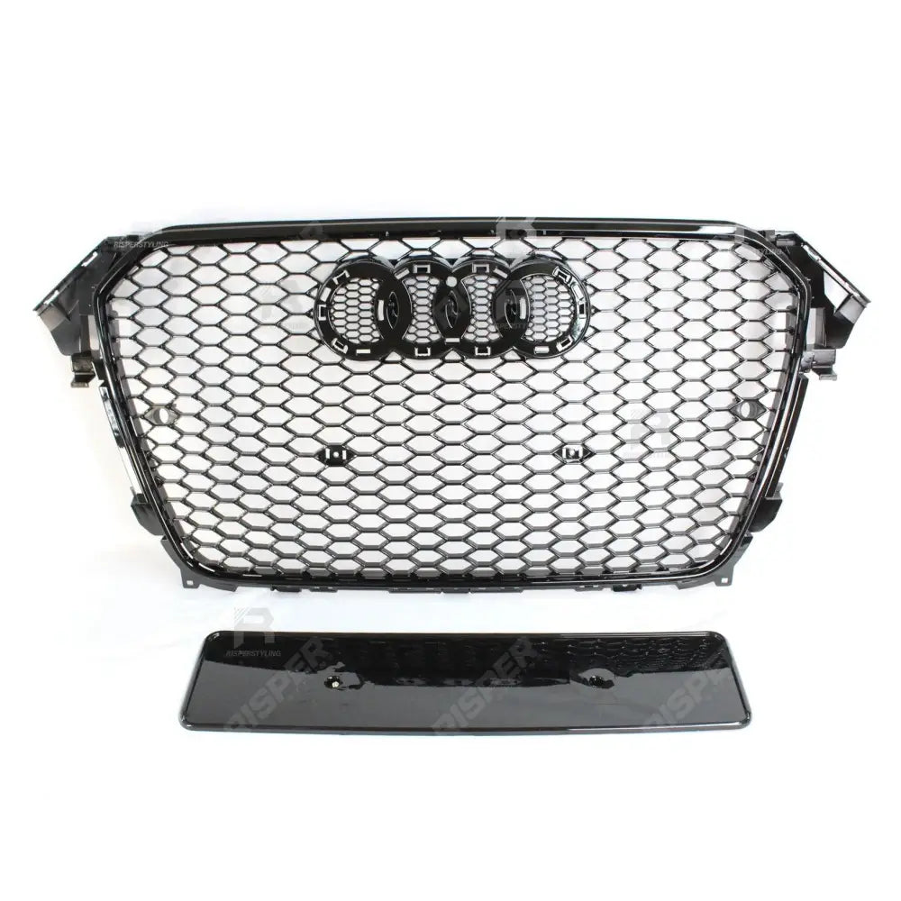 Audi A4 / S4 B8.5 2012 - 2016 RS4 Style Gloss Black Honeycomb Grill