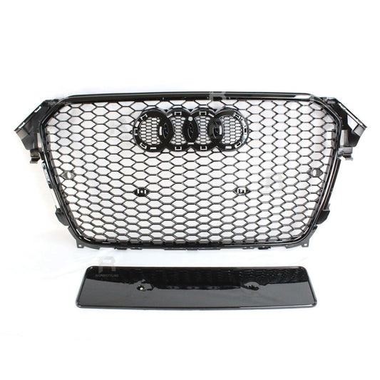 Audi A4 / S4 B8.5 2012 - 2016 RS4 Style Gloss Black Honeycomb Grill