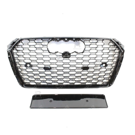 Audi A4 / S4 B9 2016 - 2019 Gloss Black RS4 Style Honeycomb Grill
