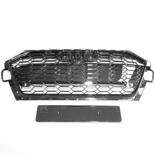 Audi A4 / S4 B9 2020+ Gloss Black RS4 Style Honeycomb Grill