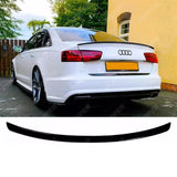 Audi A6 C7 2012-2017 S3 Style Rear Spoiler Lip In Gloss Black Spoiler