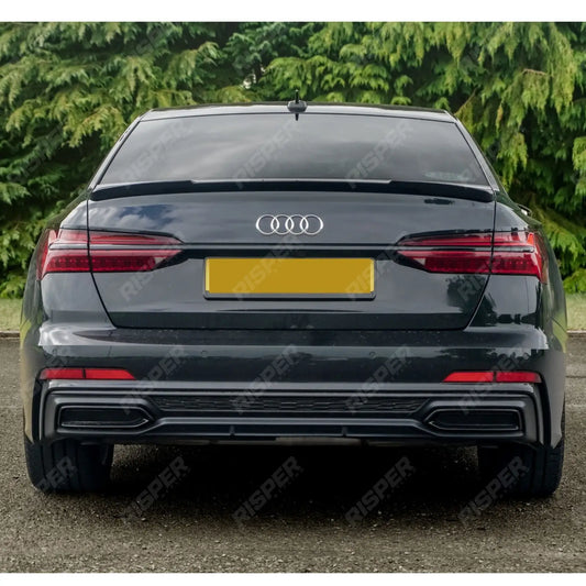 Audi A6 C8 2019+ Gloss Black RS6-Style Rear Boot Spoiler Spoiler