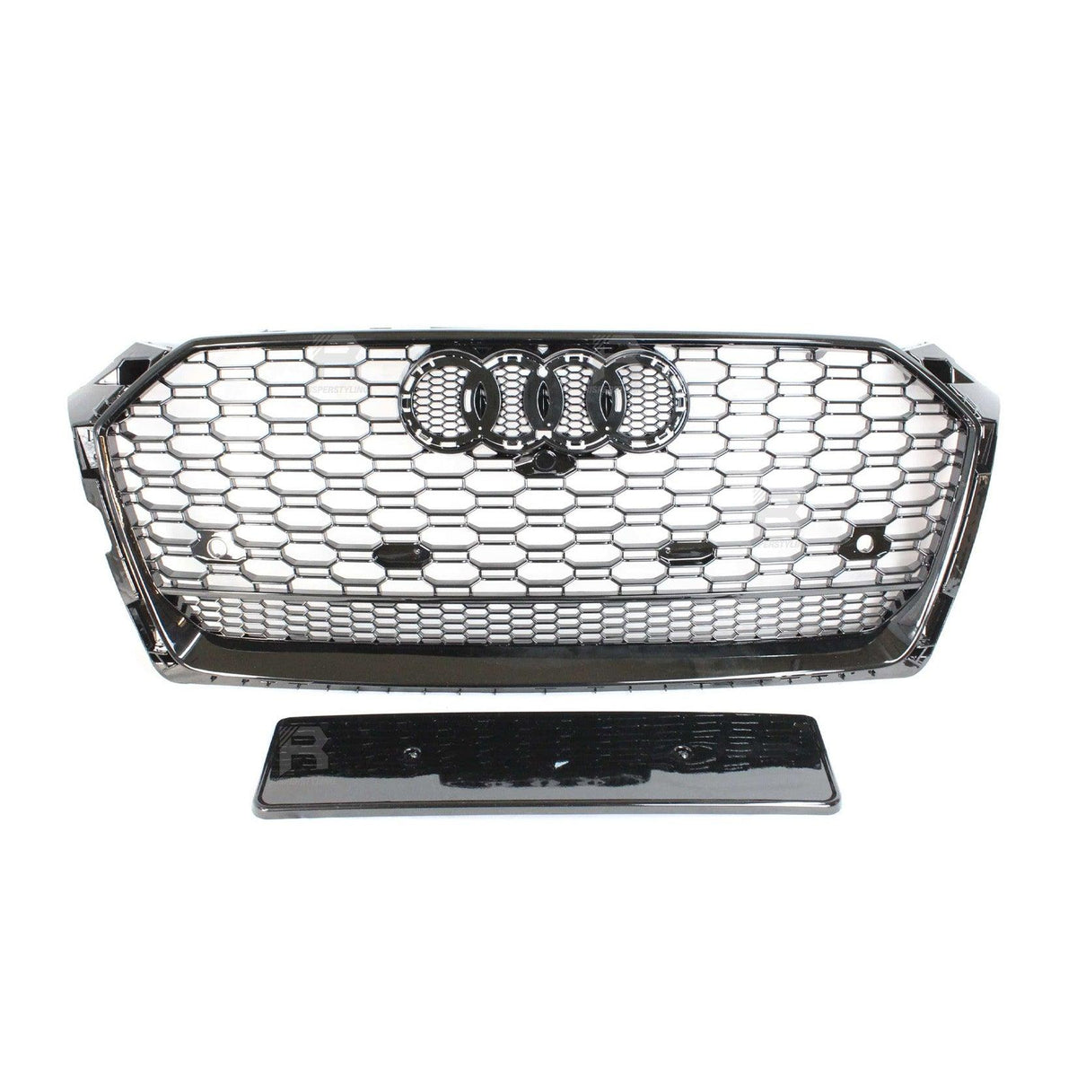 Audi A6 / S6 C7 2012 - 2014 Gloss Black RS6 Style Honeycomb Grill