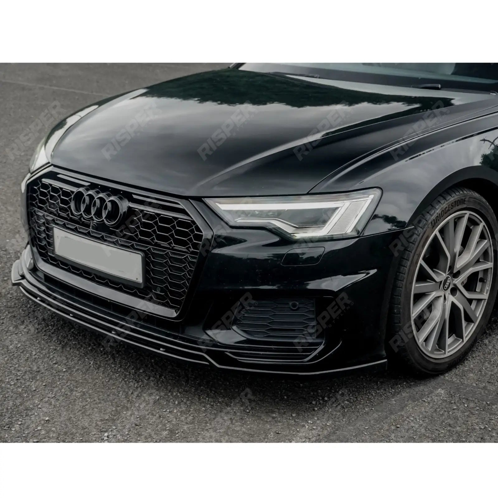 Audi A6 / S6 C8 2019+ Gloss Black RS6 Style Honeycomb Grill Grilles
