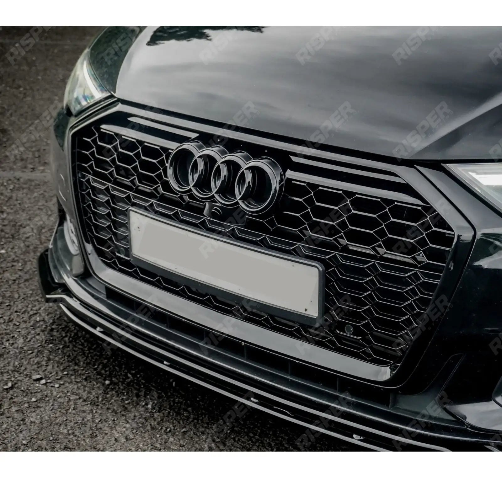 Audi A6 / S6 C8 2019+ Gloss Black RS6 Style Honeycomb Grill Grilles