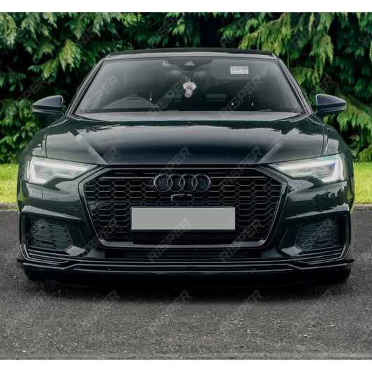 Audi A6 / S6 C8 2019+ Gloss Black RS6 Style Honeycomb Grill Grilles