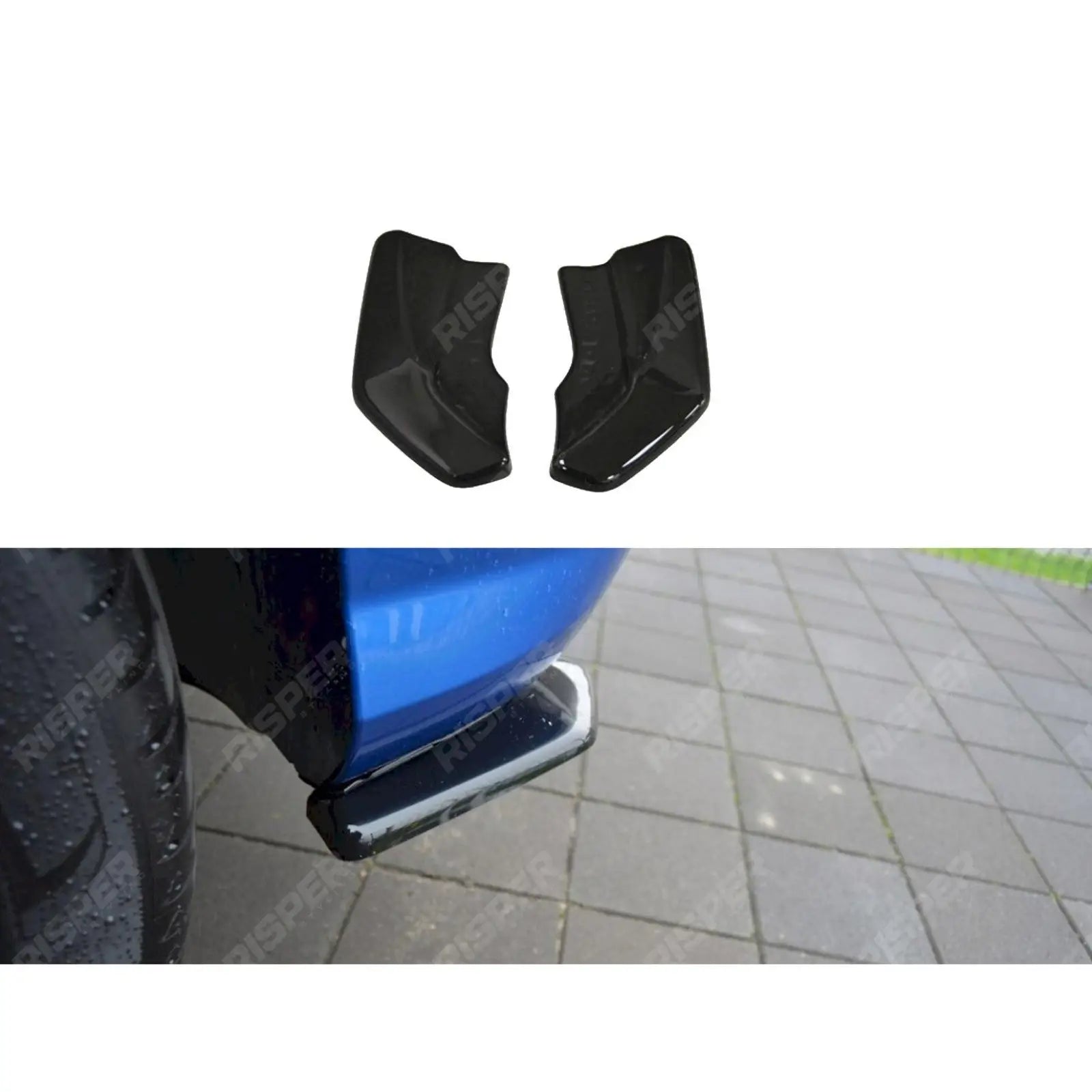 AUDI Q2 MK1 SPORT 2016+ - MAXTON REAR SIDE SPLITTERS GLOSS BLACK Main image