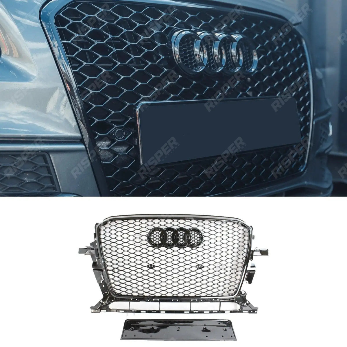 Audi Q5 2013 - 2015 Gloss Black 'RSQ5 Style' Honeycomb Grill