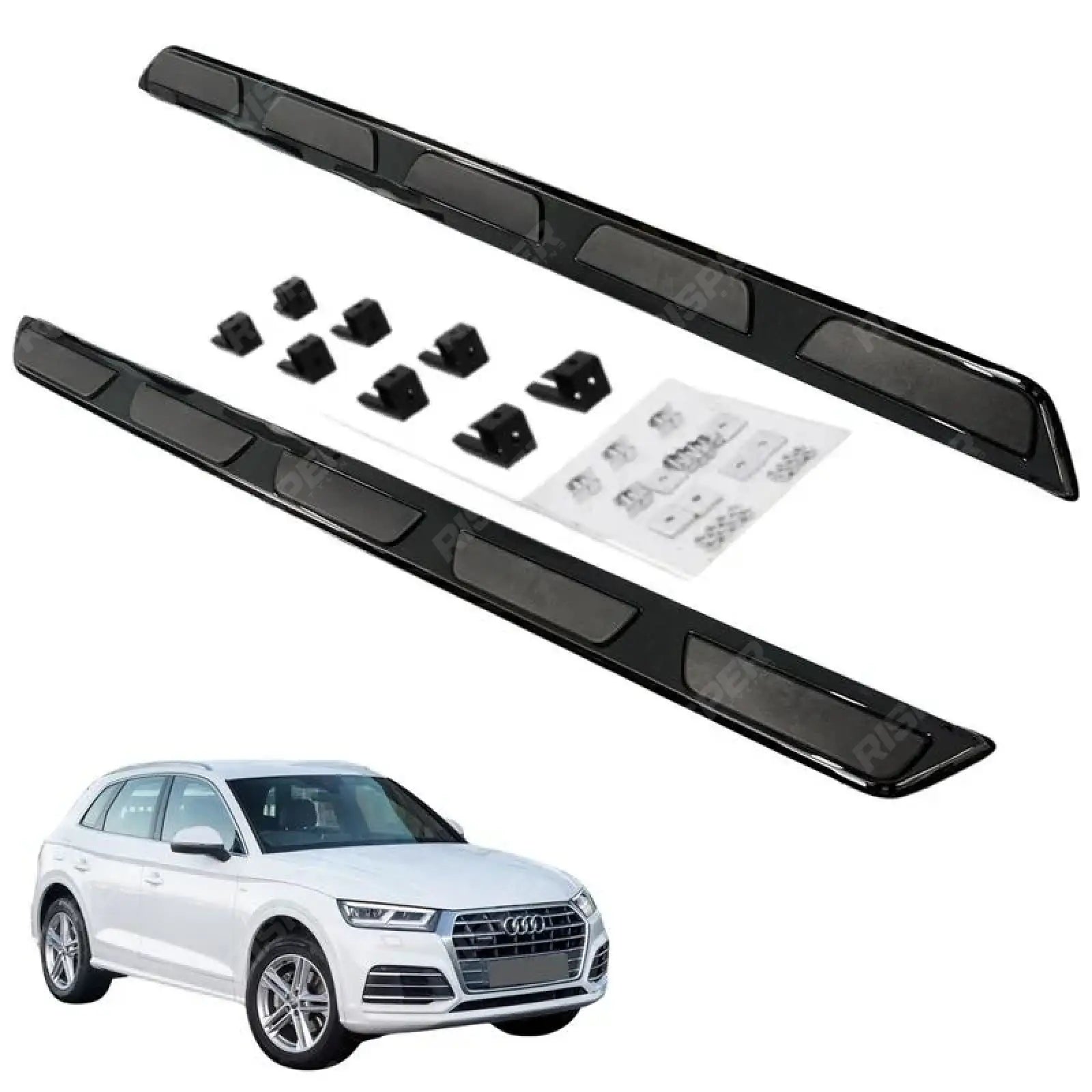 Audi Q5 2017 On OEM Style STX Side Steps Running Boards All Black - Pair Side Steps