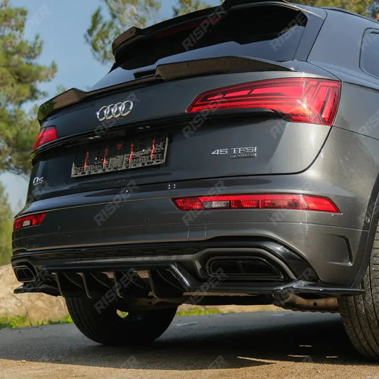 Audi Q5 S - Line Mk2 Facelift 2020 - 2024 Lower Spoiler In Gloss Black