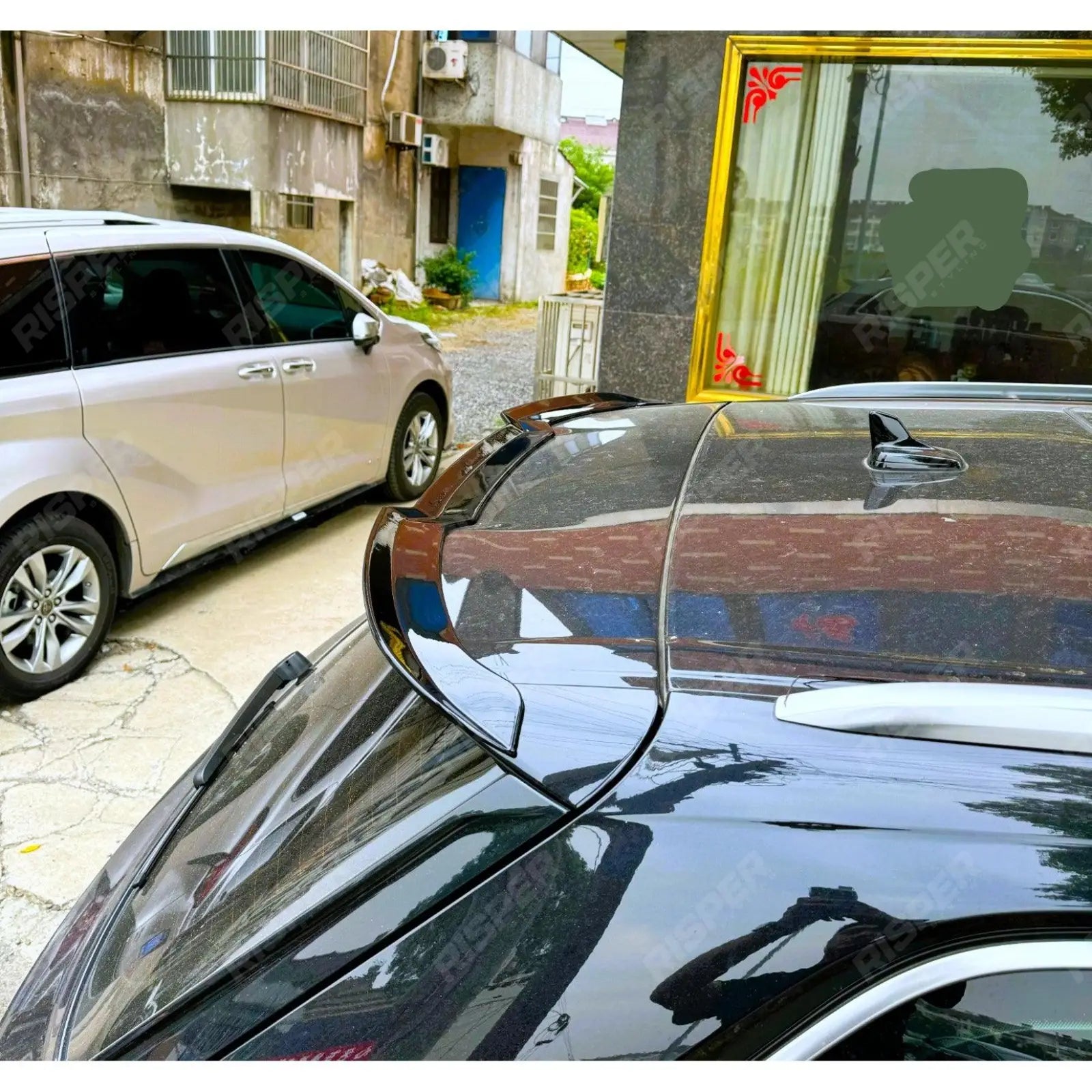 Audi Q7 S - LINE 2016+ Upper Rear Spoiler in Gloss Black