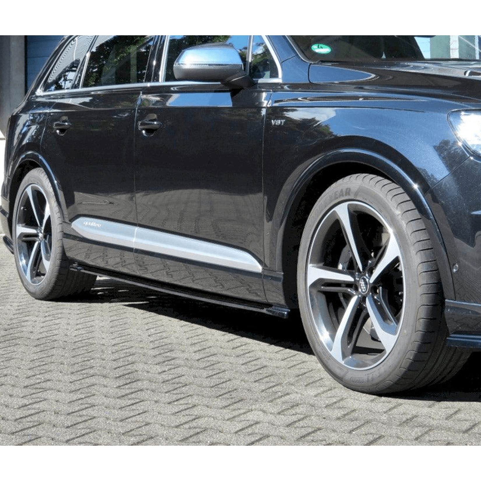 AUDI Q7 S LINE / SQ7 MK2 2016 - 2020 - MAXTON SIDE SKIRT SPLITTERS - GLOSS BLACK