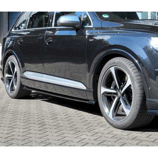 AUDI Q7 S LINE / SQ7 MK2 2016 - 2020 - MAXTON SIDE SKIRT SPLITTERS - GLOSS BLACK