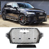 Audi Q7 / SQ7 2015 - 2020 Gloss Black 'RSQ7 Style' Honeycomb Grill