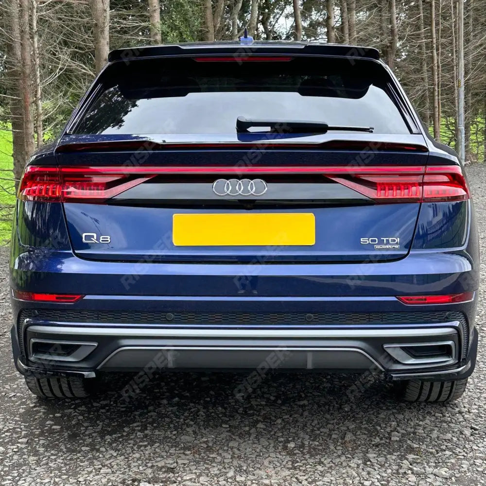 Audi Q8 2018+ Gloss Black Risper Upper Spoiler Lip Extension