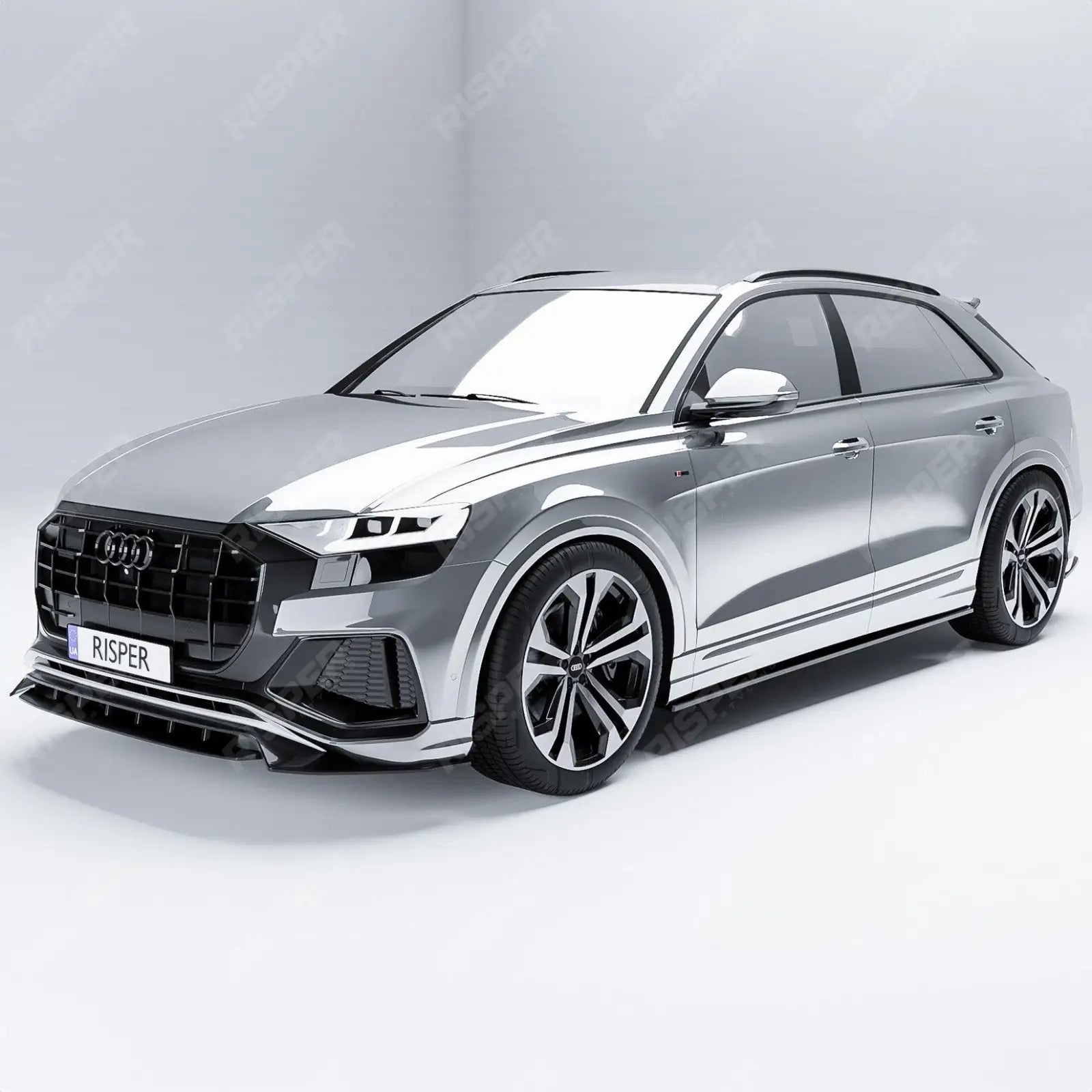 Audi Q8 S Line 2018+ Full Aero Low Line Kit In Gloss Black By Risper Styling