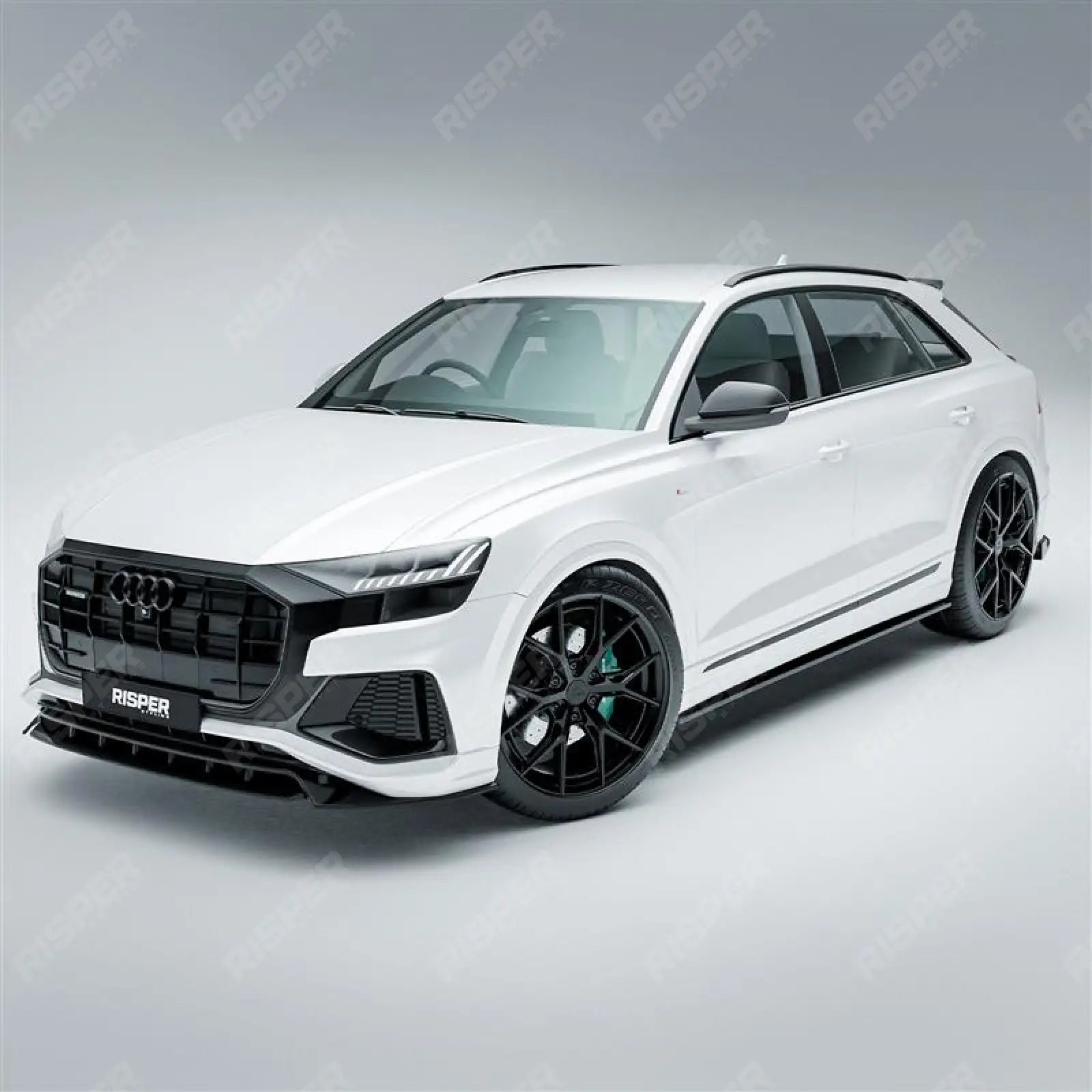 Audi Q8 S Line 2018-2023 Full Aero Low Line Kit In Gloss Black By Risper Styling Aero Kit