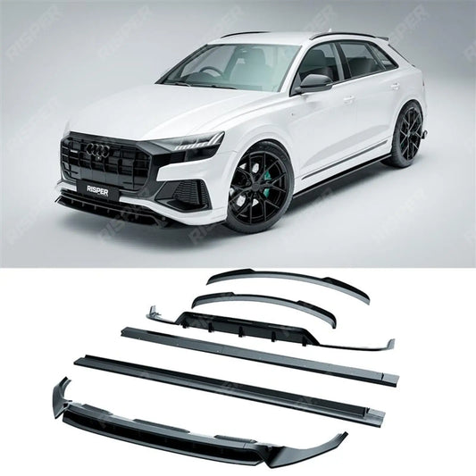 Audi Q8 S Line 2018-2023 Full Aero Low Line Kit In Gloss Black By Risper Styling Aero Kit