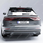 Audi Q8 S - LINE 2018 on Gloss Black Rear Bumper Corner Splitters