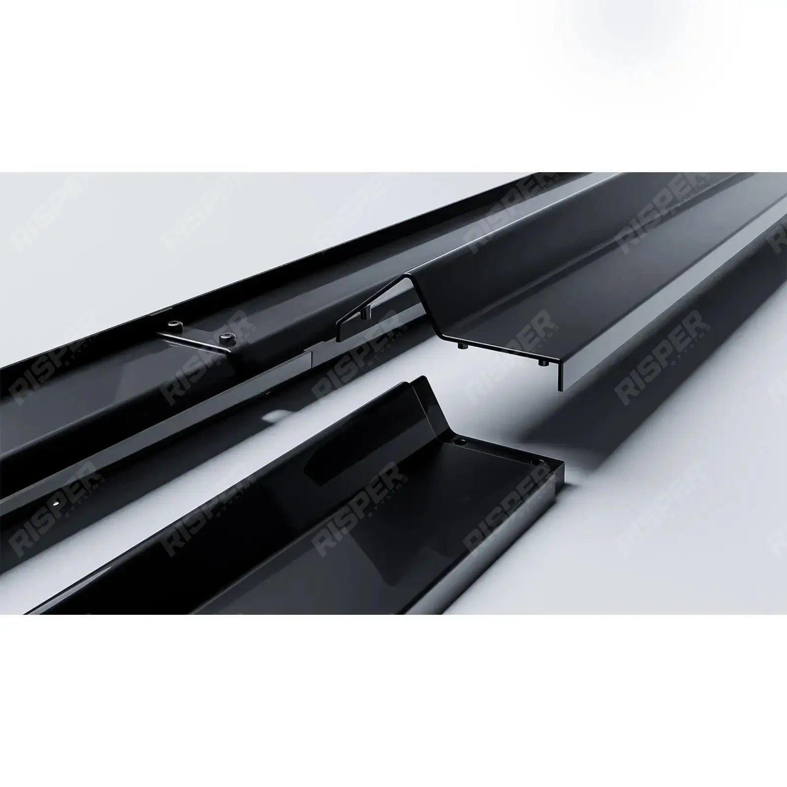 Audi Q8 S - Line 2018 On Side Skirt Splitters 2 Piece In Gloss Black