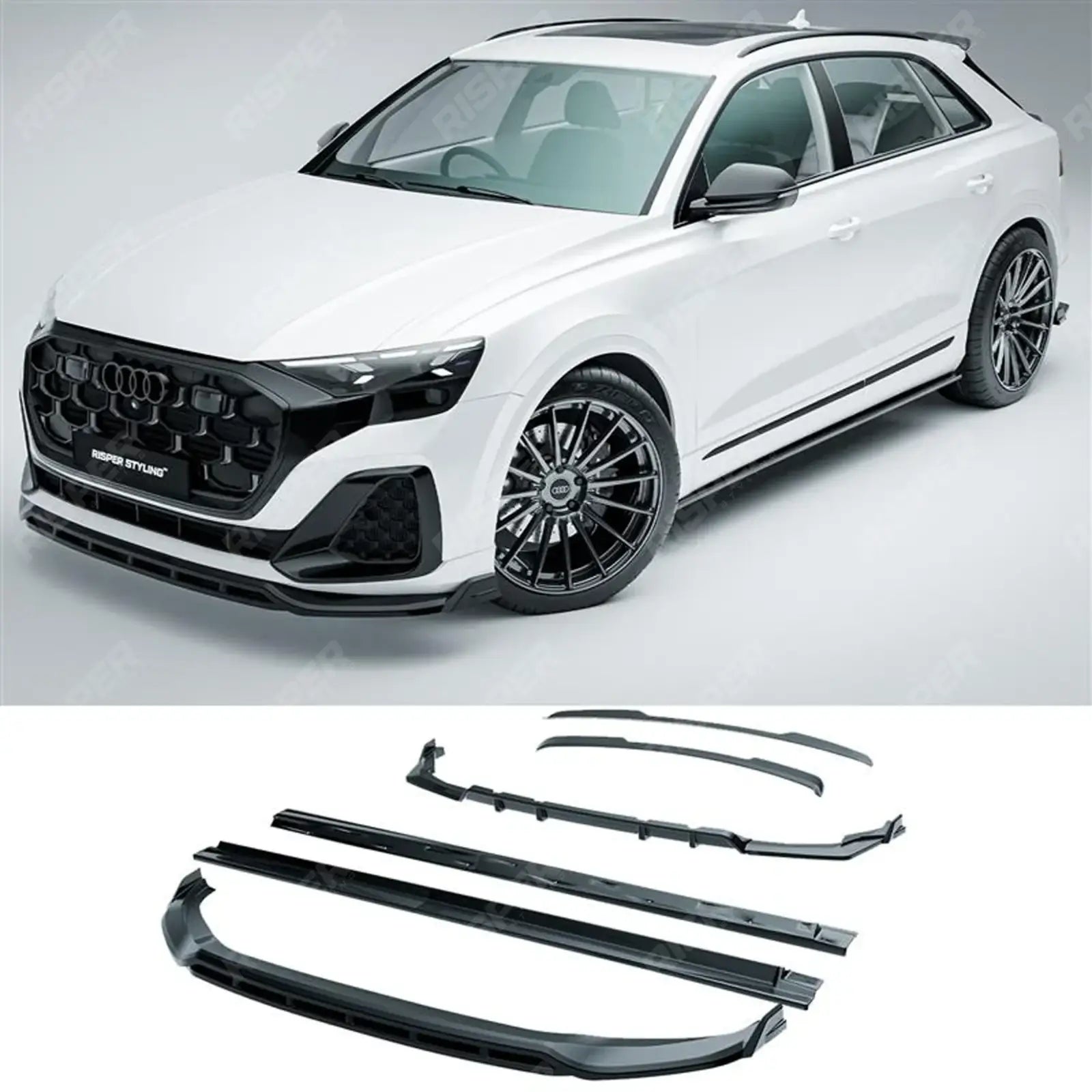 Audi Q8 S-Line 2023+ Full Aero Low Line Kit In Gloss Black Aero Kit Main image