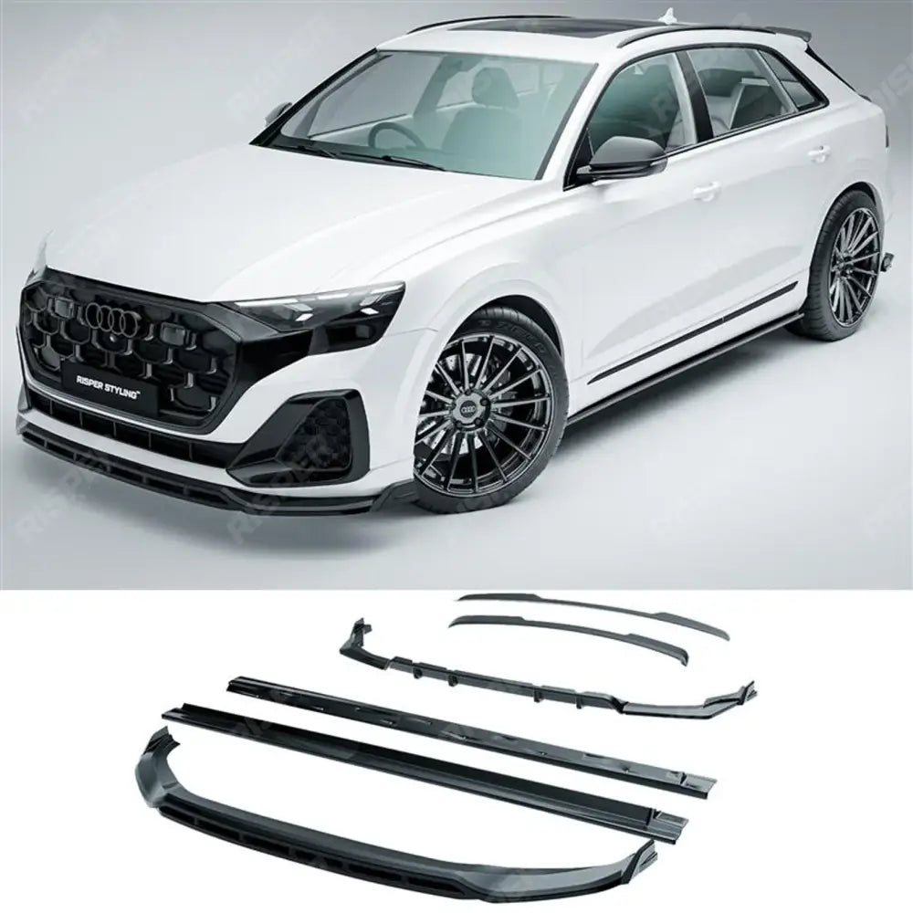 Audi Q8 S-Line 2023+ Full Aero Low Line Kit In Gloss Black Aero Kit