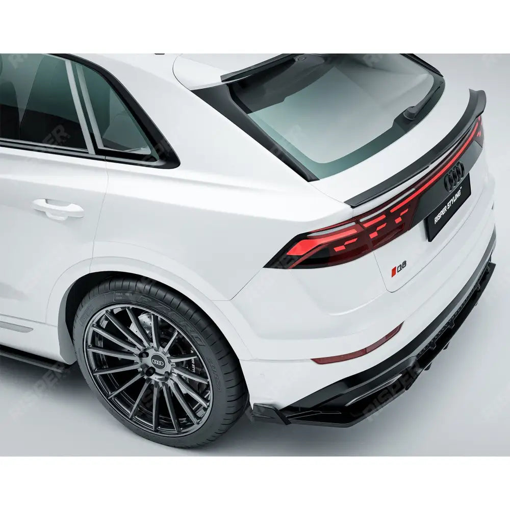 Audi Q8 S Line 2023+ Gloss Black Rear Diffuser & Side Splitters Front Splitter