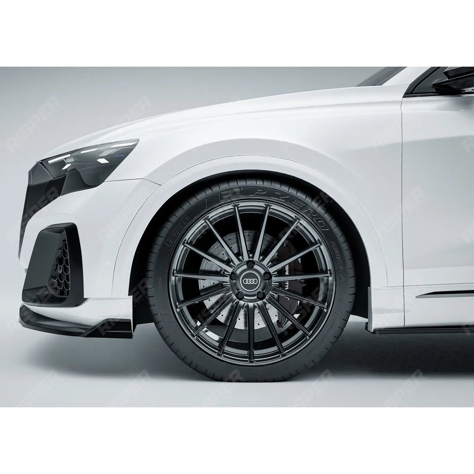 Audi Q8 S Line 2023+ Gloss Black Risper Front Splitter Lip Front Splitter