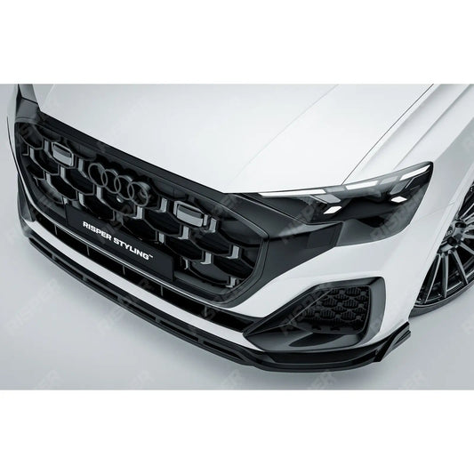 Audi Q8 S Line 2023+ Gloss Black Risper Front Splitter Lip Front Splitter